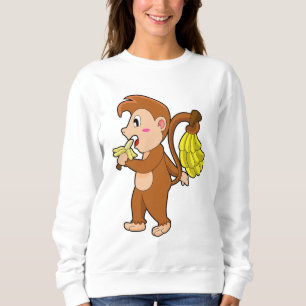 Affe mit Bananen Sweatshirt