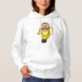 Affe mit Bananenschale Hoodie (Vorderseite)
