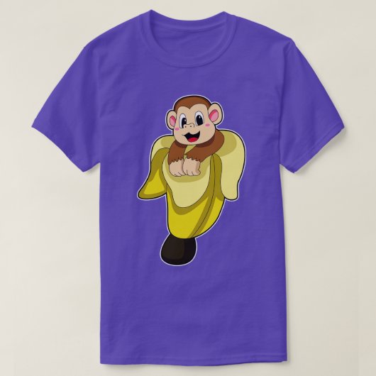 Affe mit Bananenschale T-Shirt (Design vorne)