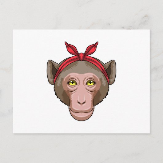 Affe mit Bandana Postkarte (Vorderseite)