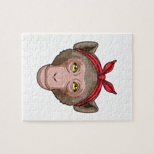 Affe mit Bandana Puzzle (Horizontal)