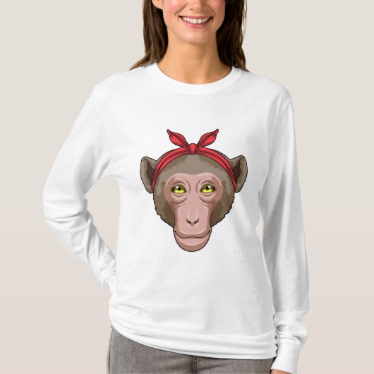 Affe mit Bandana T-Shirt (Vorderseite)