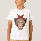 Affe mit Bandana T-Shirt (Vorderseite)