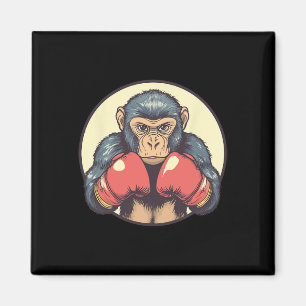 Affe mit Boxhandschuhen bestimmt Magnet