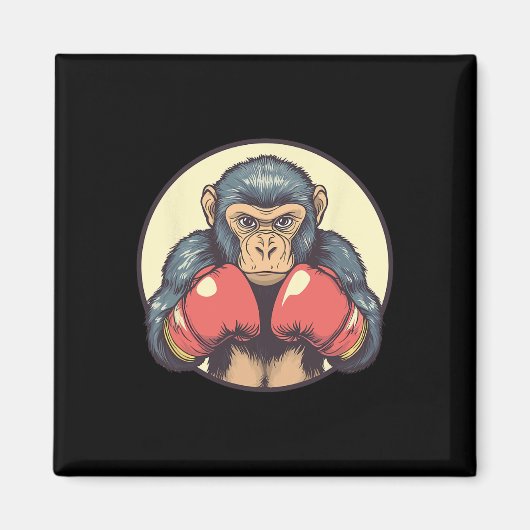 Affe mit Boxhandschuhen bestimmt Magnet (Vorne)