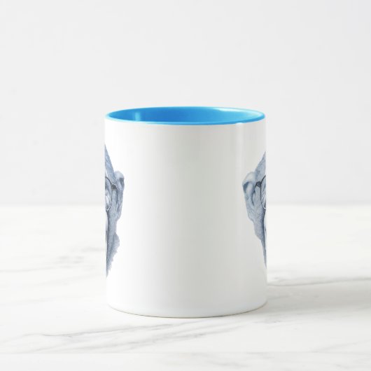 Affe mit Brille lachen Tasse (Zentrum)