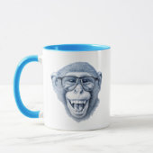 Affe mit Brille lachen Tasse (Links)