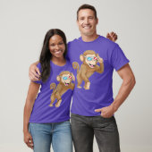 Affe mit Brille Lustiger Tierfreund T-Shirt (Unisex)