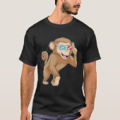 Affe mit Brille T-Shirt (Vorderseite)
