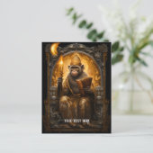 Affe mit Buch Postkarte (Stehend Vorderseite)