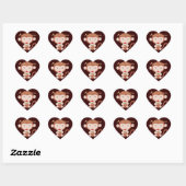 Affe mit Cake Slice Heart Stickers (Blatt)