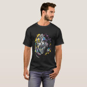 Affe mit DJ-Kopfhörern und Sonnenbrille T-Shirt (Vorne ganz)