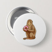 Affe mit Donut Button (Vorne & Hinten)
