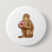 Affe mit Donut Button (Vorderseite)