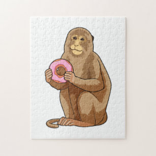 Affe mit Donut Puzzle