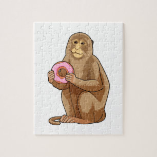 Affe mit Donut Puzzle