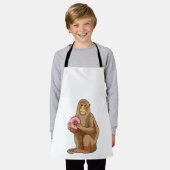 Affe mit Donut Schürze (Getragen)