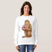 Affe mit Donut Sweatshirt (Vorne ganz)