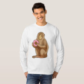 Affe mit Donut T-Shirt (Vorne ganz)