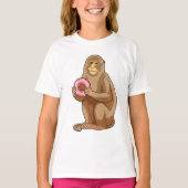 Affe mit Donut T-Shirt (Vorderseite)