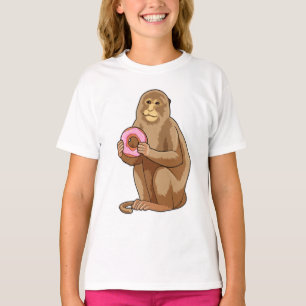 Affe mit Donut T-Shirt