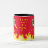 Affe mit einem Flammenwerfer-Internet-Flammenkrieg Tasse (Zentrum)