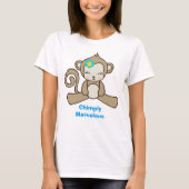 Affe mit einer Blume sagt Schimply Marvelly T-Shirt (Vorderseite)