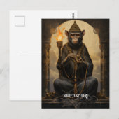 Affe mit Fackel Postkarte (Vorne/Hinten)