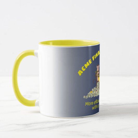 Affe mit Flammenwerfer Brennen ein Fell des Geldes Tasse (Links)