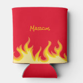 Affe mit Flammenwerfer Dosenkühler (Rückseite)