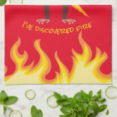 Affe mit Flammenwerfer Geschirrtuch (Gefaltet)