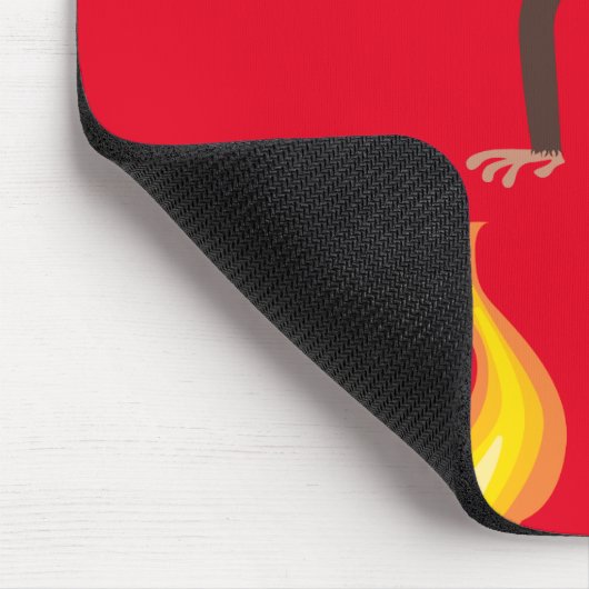 Affe mit Flammenwerfer-Internet-Flammenkrieg Mousepad (Ecke)