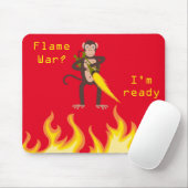Affe mit Flammenwerfer-Internet-Flammenkrieg Mousepad (Mit Mouse)