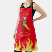 Affe mit Flammenwerfer Schürze (InSitu)