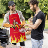 Affe mit Flammenwerfer Schürze