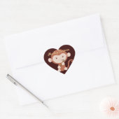 Affe mit Hammer Heart Stickers (Umschlag)