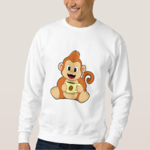 Affe mit Kaffee-Cup Sweatshirt
