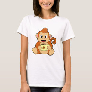 Affe mit Kaffee-Cup T-Shirt