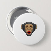 Affe mit Kiss Mund Button (Vorne & Hinten)