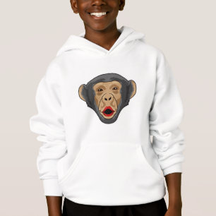 Affe mit Kiss Mund Hoodie