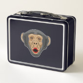Affe mit Kiss Mund Metall Brotdose (Rückseite)