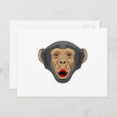 Affe mit Kiss Mund Postkarte (Vorne/Hinten)