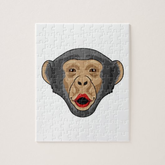 Affe mit Kiss Mund Puzzle (Vertikal)
