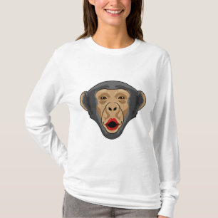 Affe mit Kiss Mund T-Shirt