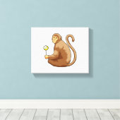 Affe mit Lollipop Leinwanddruck (Insitu (Holzboden))