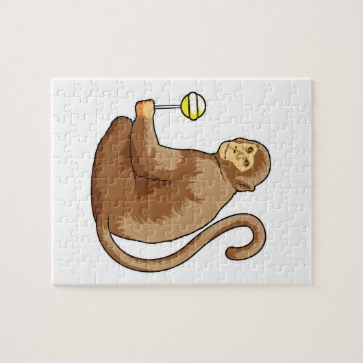 Affe mit Lollipop Puzzle (Horizontal)