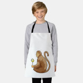 Affe mit Lollipop Schürze (Getragen)