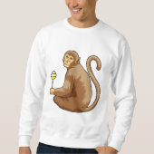 Affe mit Lollipop Sweatshirt (Vorderseite)