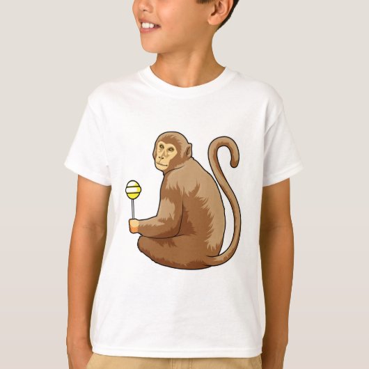Affe mit Lollipop T-Shirt (Vorderseite)