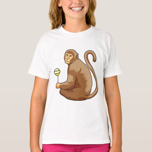 Affe mit Lollipop T-Shirt (Vorderseite)